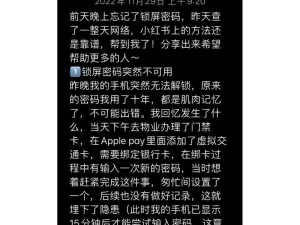 忘记手机锁屏密码后的解决方法（如何处理手机重启后忘记锁屏密码的情况）